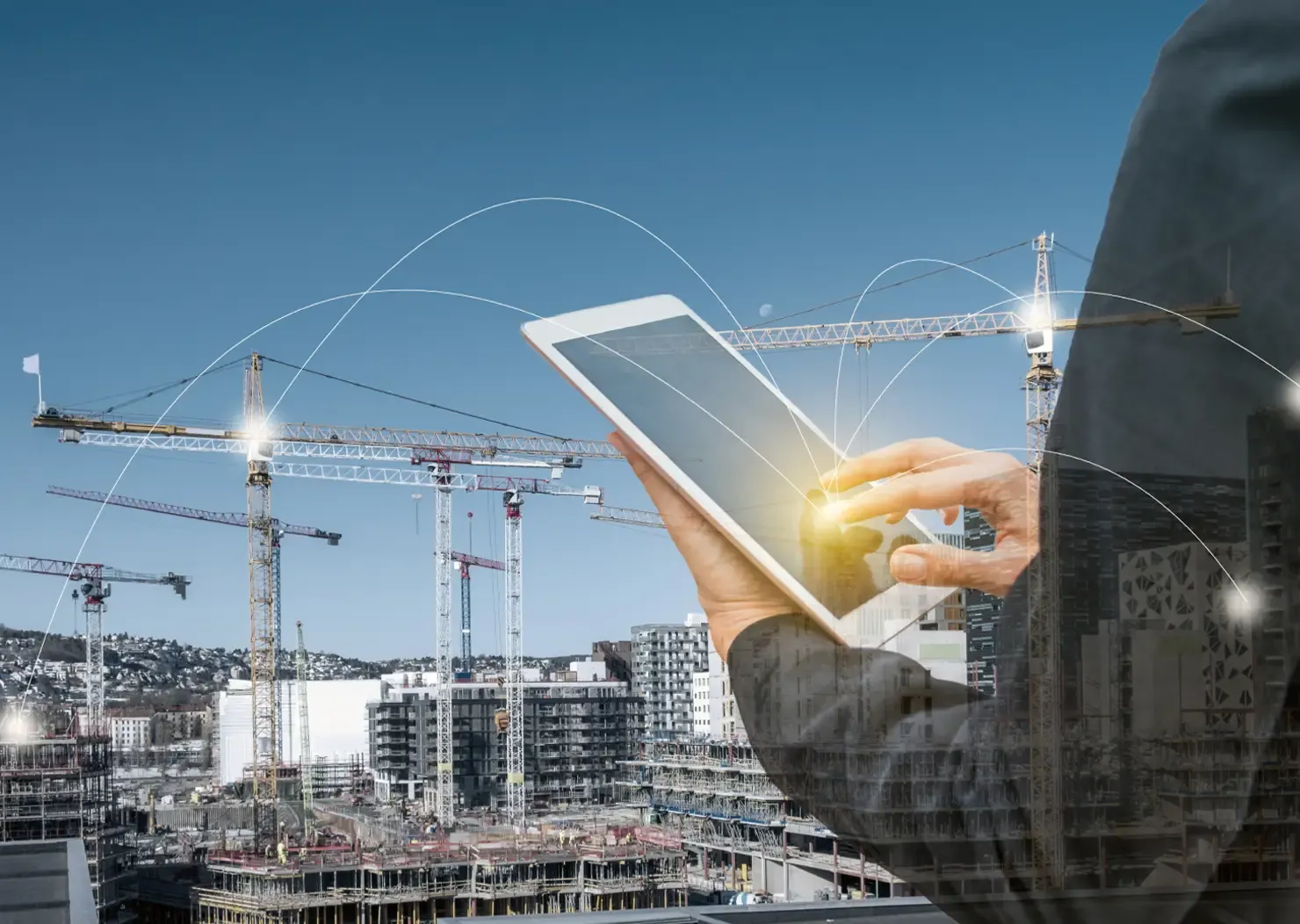 Obraz przedstawiający tablet zarządzający monitoringiem maszyn CNC